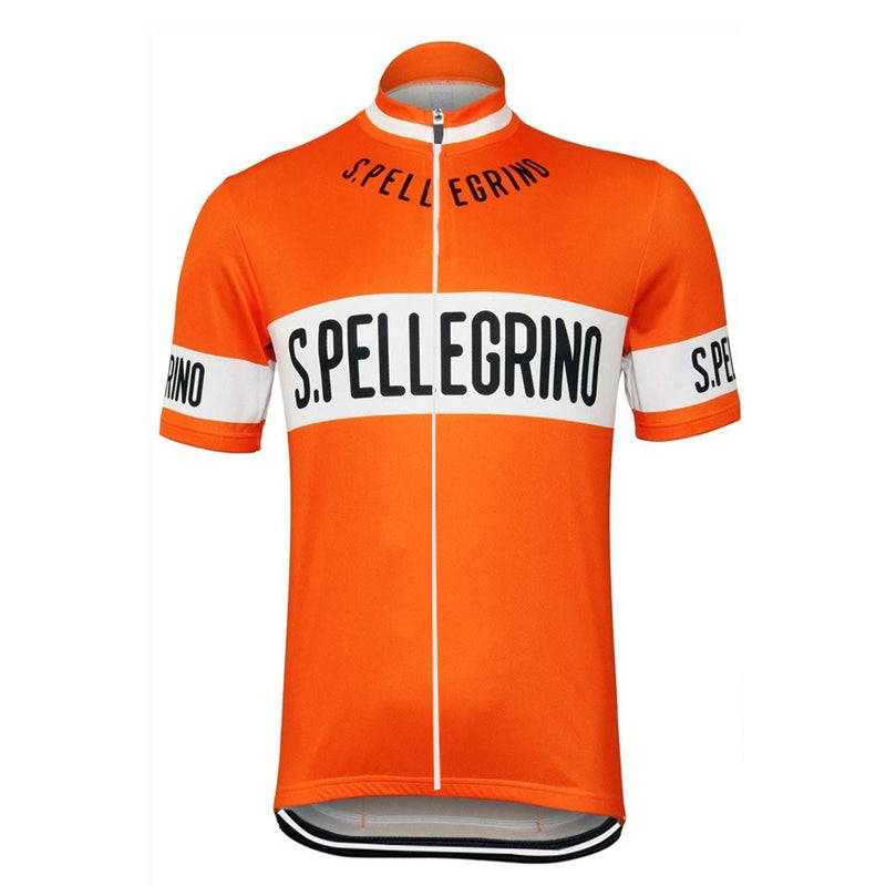 San Pellegrino Retro Cycling Jersy Set with Cap