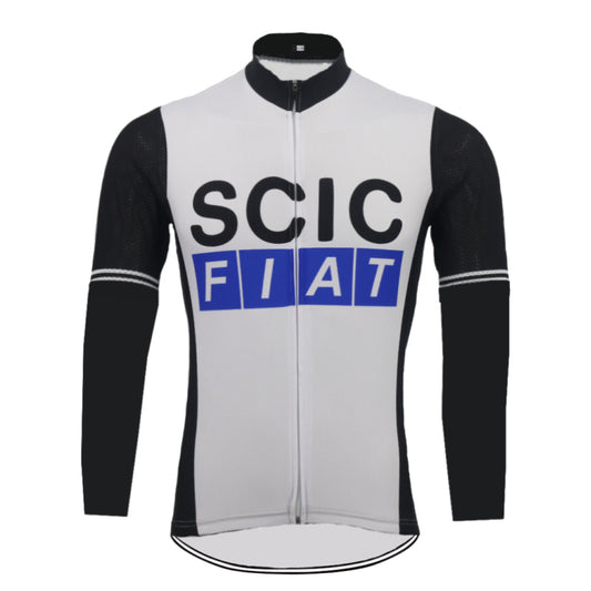 1976 Tour de France Scic Fiat Long Sleeve Retro Cycling Jersey