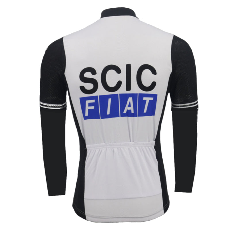 1976 Tour de France Scic Fiat Long Sleeve Retro Cycling Jersey