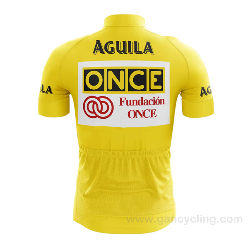 Maillot de cyclisme jaune Once Retro 1995