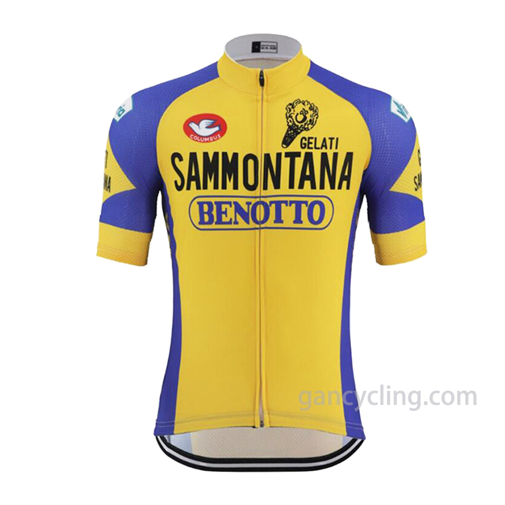 Sammontana Benotto Retro Cycling Jersey Short Sleeve Summer