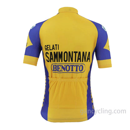 Sammontana Benotto Retro Cycling Jersey Short Sleeve Summer