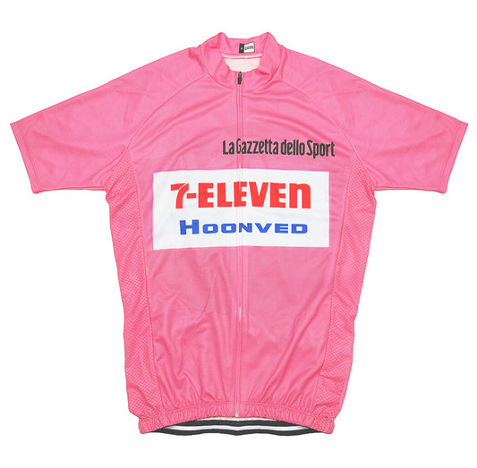 7-Eleven Hoonved Pink Retro Cycling Jersey