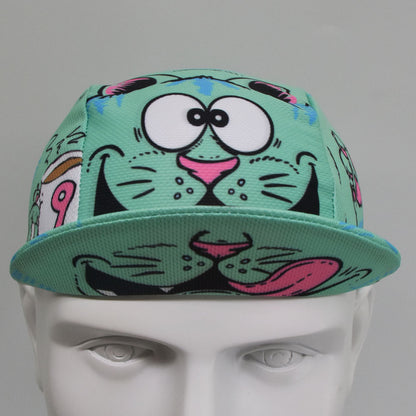 Cute Cat Pizza & Coffee Cycling Cap