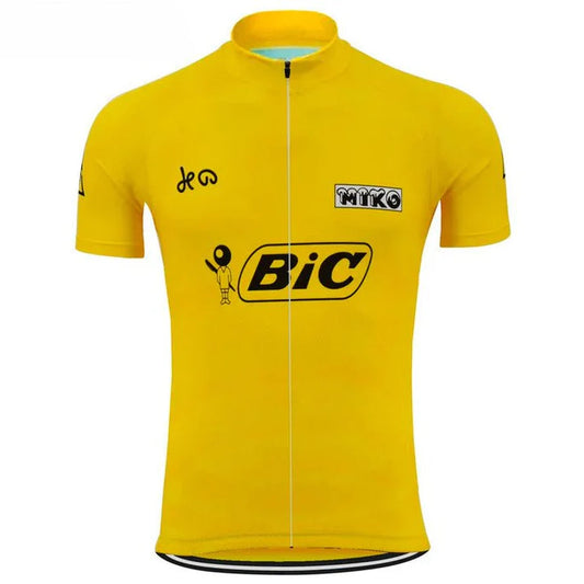 Maillot cycliste Bic Retro Jaune Luis Ocana Tour de France 1973