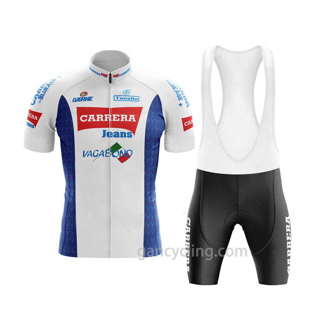 Team Carrera Retro Cycling Jersey Short Sleeve