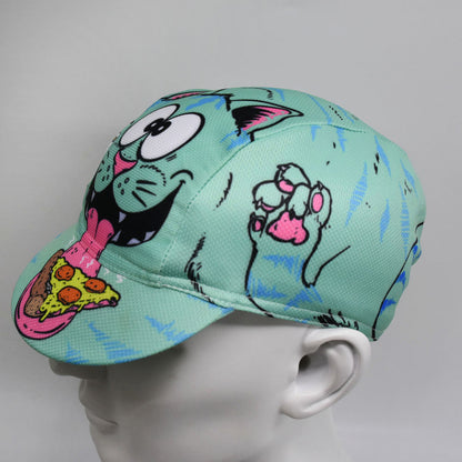 Cute Cat Pizza & Coffee Cycling Cap