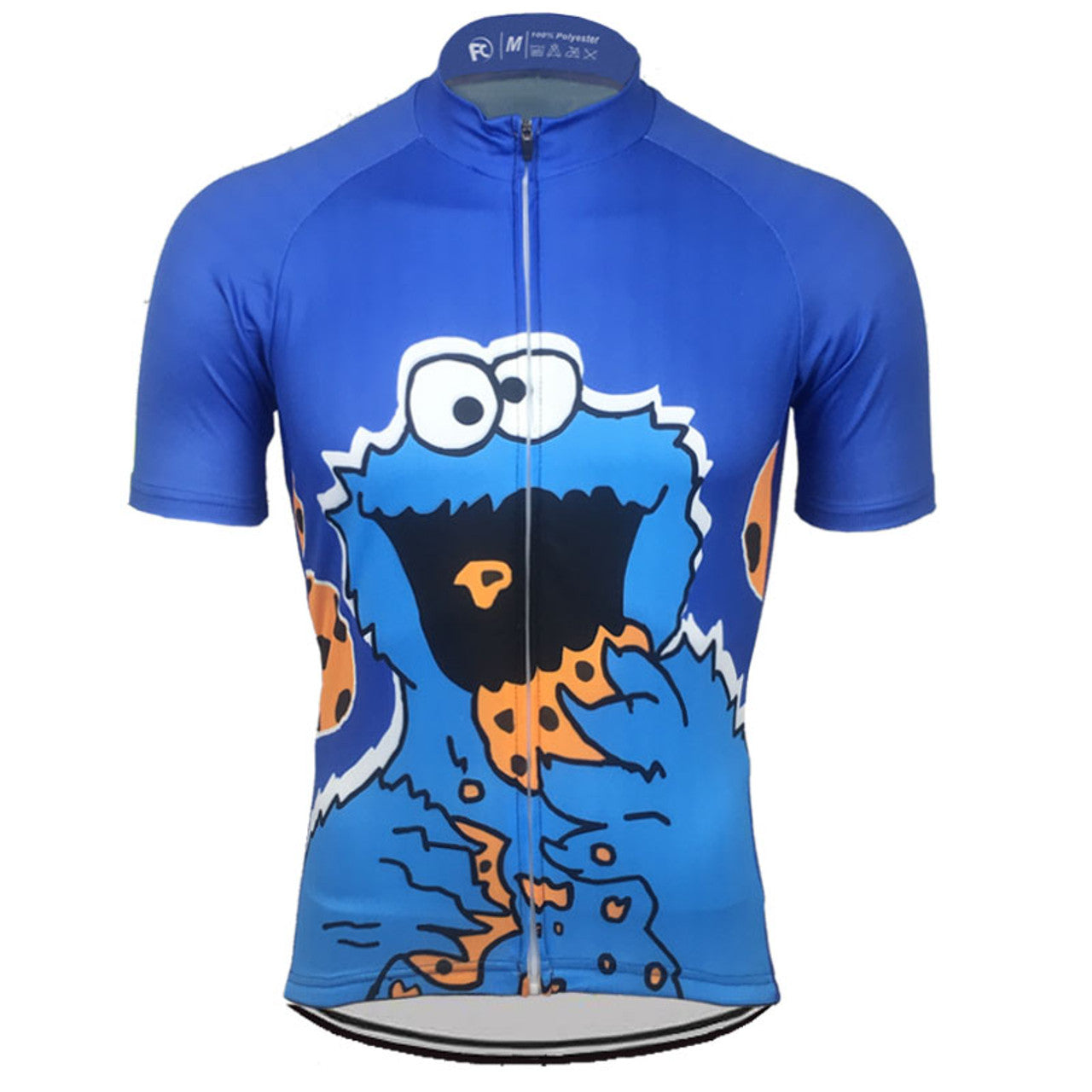 Cookie Monster Funny Blue Cycling Jersey