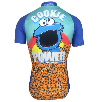 Cookie Monster Funny Blue Cycling Jersey