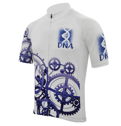 Maillot de cyclisme blanc DNA Bicycle Gear