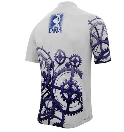 Maillot de cyclisme blanc DNA Bicycle Gear