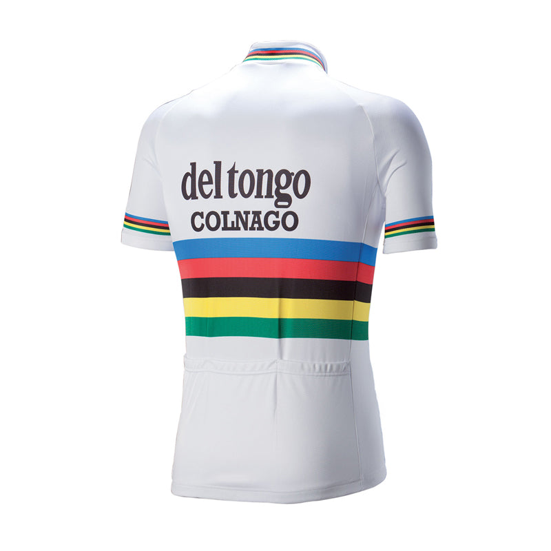 Maillot de cyclisme rétro blanc Del Tongo