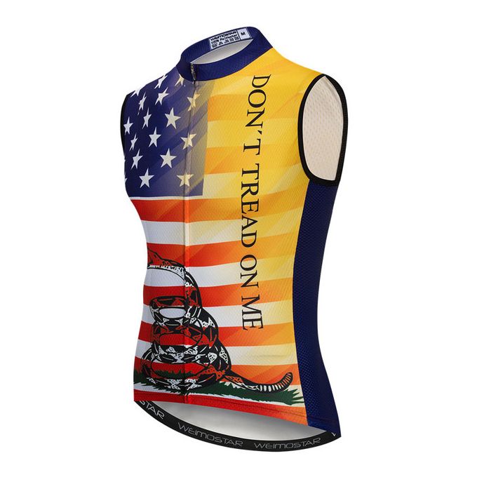 Don't Tread On Me US Flag Cycling Jersey（Cycling Vest）