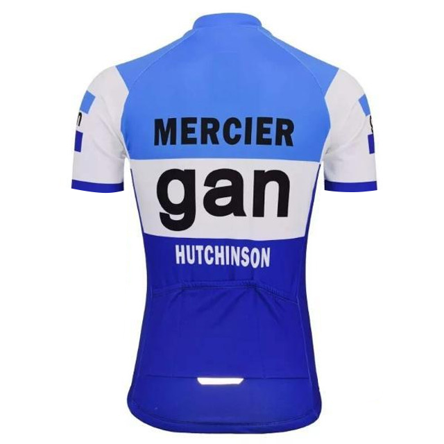 Maillot de cyclisme rétro bleu Gan Mercier Hutchinson