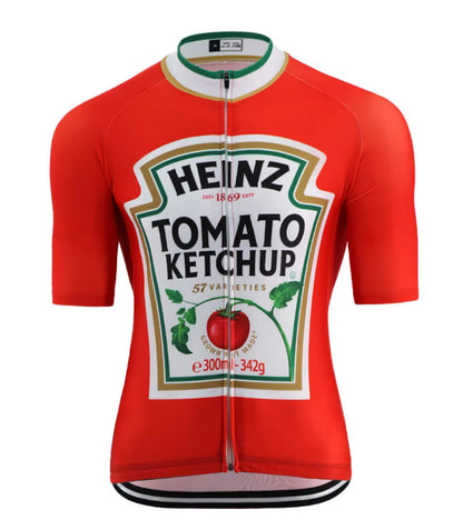 Maillot ciclista de ketchup de tomate Heinz