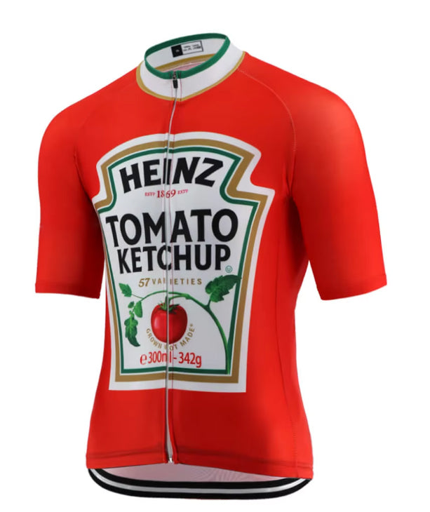 Maillot ciclista de ketchup de tomate Heinz