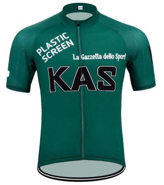 KAS Green Retro Cycling Jersey Giro d'Italia 1974