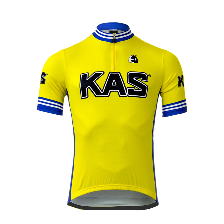 Kas Cycling Team Yellow Retro Jersey