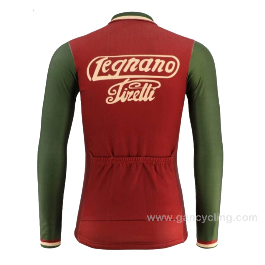 Legnano pirelli Maillot ciclista manga larga retro