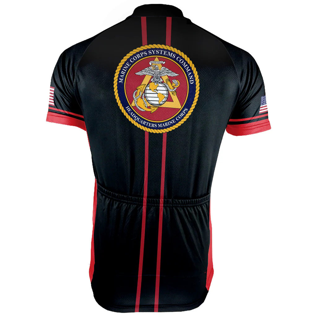 Marine Corps Systems Command (MCSC) Black Cycling Jersey