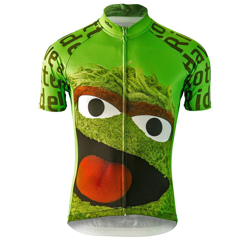 Oscar the Grouch Sesame Street Green Cycling Jersey