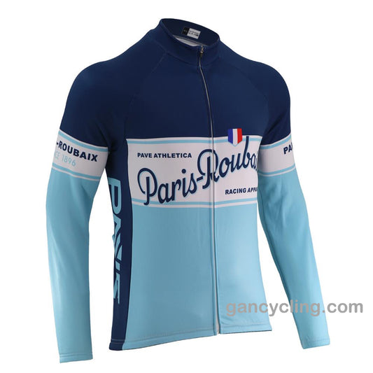 1896 Paris Roubaix Retro Long Sleeve Cycling Jersey