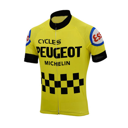 Peugeot Michelin Yellow Retro Cycling Jersey