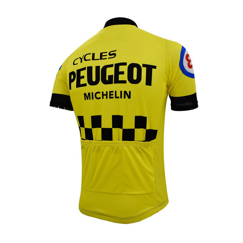 Peugeot Michelin Yellow Retro Cycling Jersey