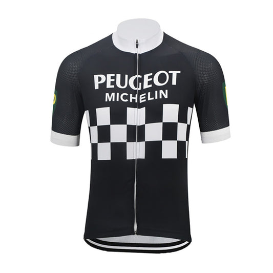 Peugeot Black Retro Cycling Jersey