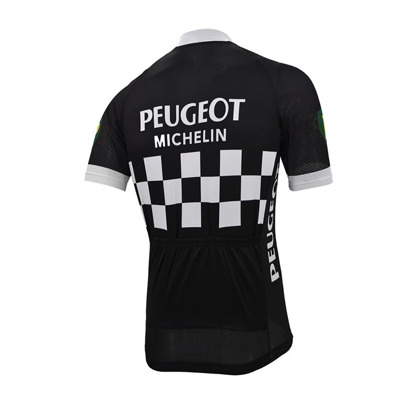 Peugeot Black Retro Cycling Jersey