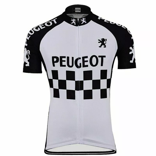 Peugeot Retro Checkerboard cycling jersey