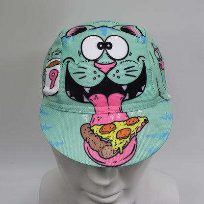 Cute Cat Pizza & Coffee Cycling Cap