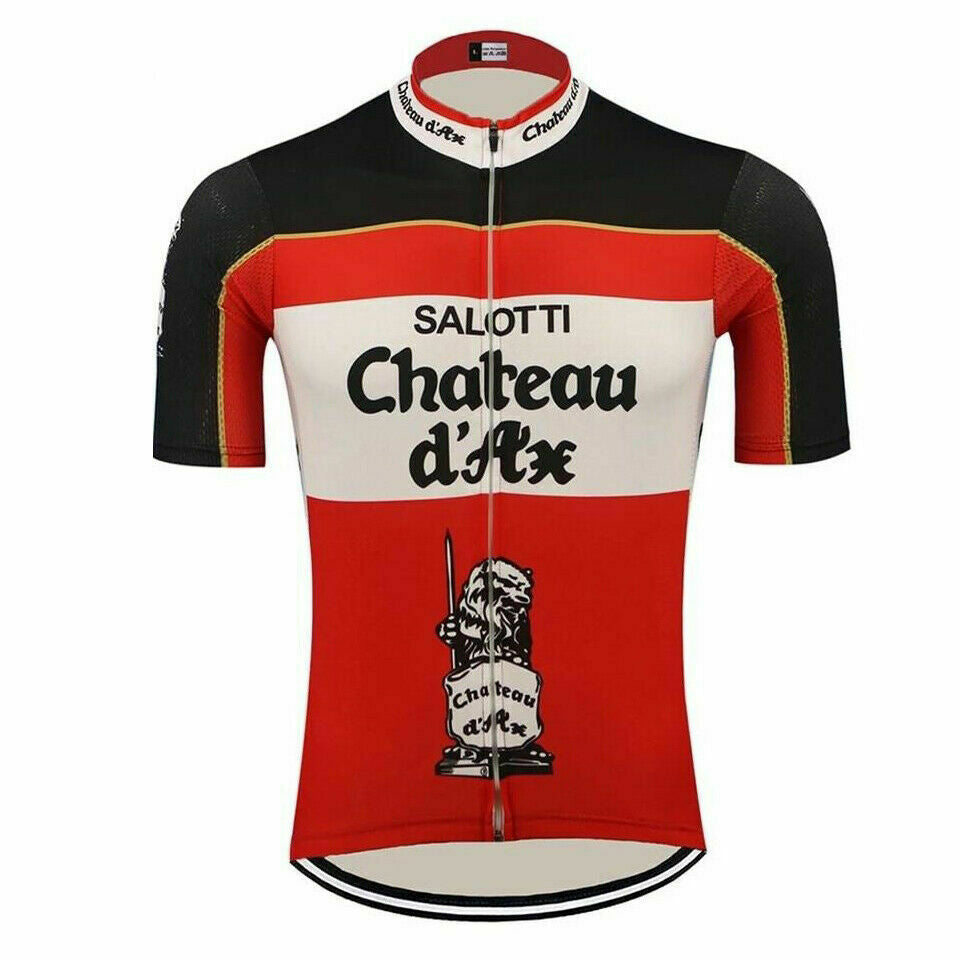 Salotti Chateau D'Ax Retro Cycling Jerseys Gianni Bugno