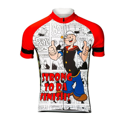 Jersey de ciclismo Popeye "fuerte hasta el final"