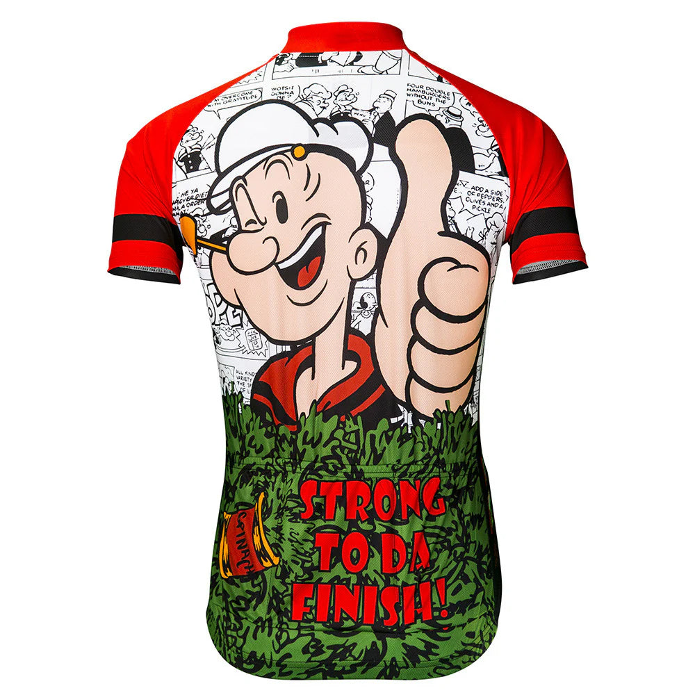 Jersey de ciclismo Popeye "fuerte hasta el final"