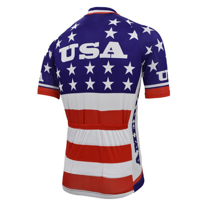 Retro Stripe USA Classic Cycling Jersey