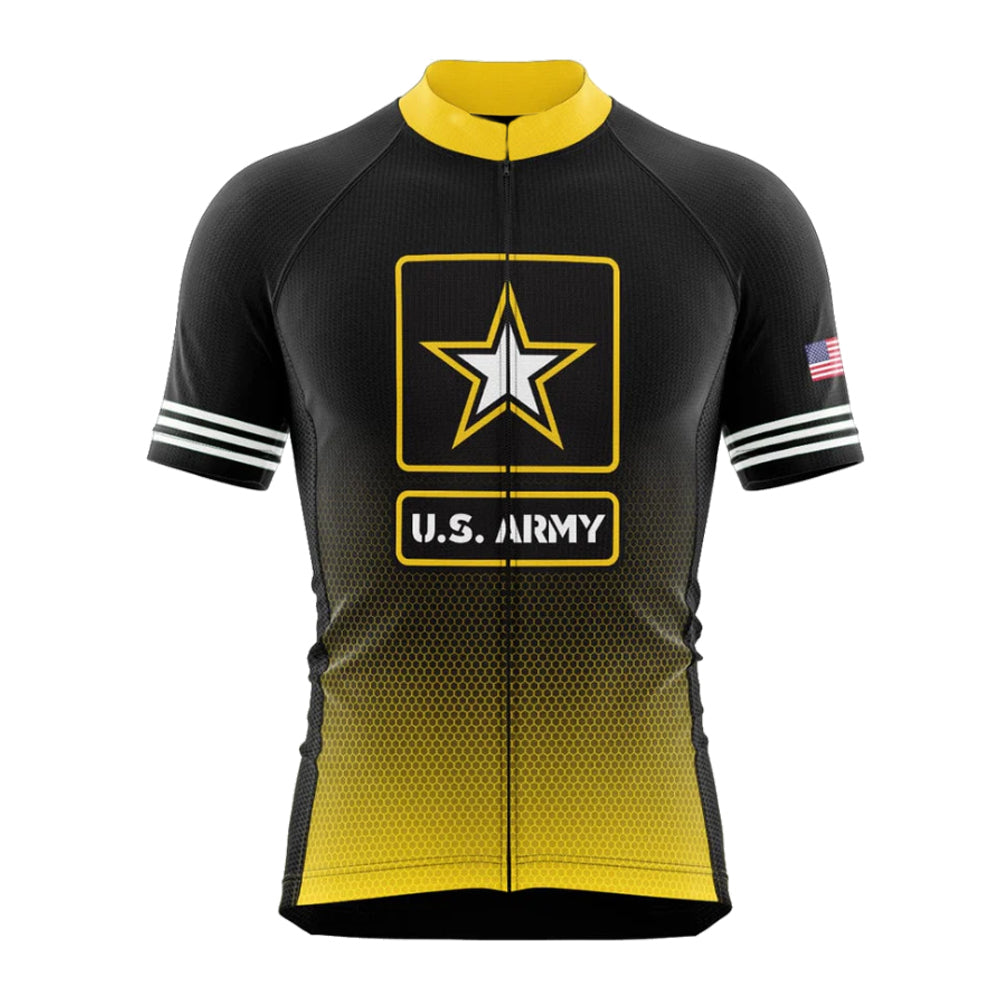 United States Army Yellow Gradient Cycling Jersey