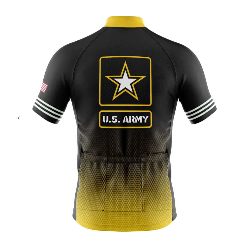 United States Army Yellow Gradient Cycling Jersey