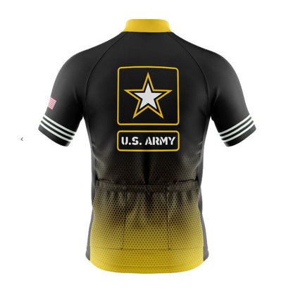 United States Army Yellow Gradient Cycling Jersey