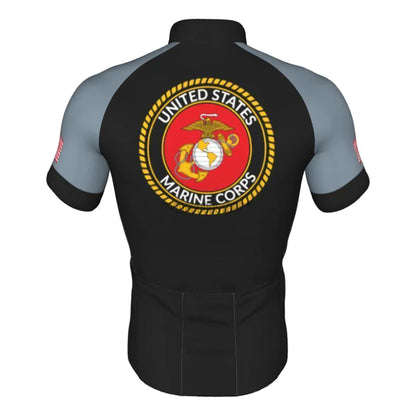 United States Marine Corps Black Cycling Jersey