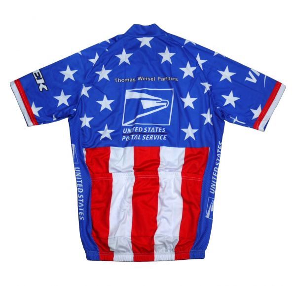 United States Postal Service Retro Blue Cycling Jersey