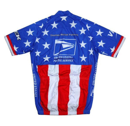 United States Postal Service Retro Blue Cycling Jersey