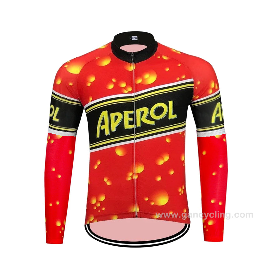 Maillot de ciclismo de manga larga Aperol Retro