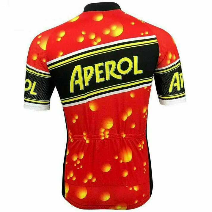 Maillot de cyclisme rétro Aperol à manches courtes