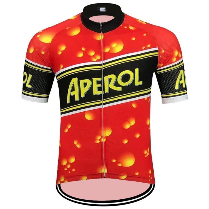 Maillot de cyclisme rétro Aperol à manches courtes