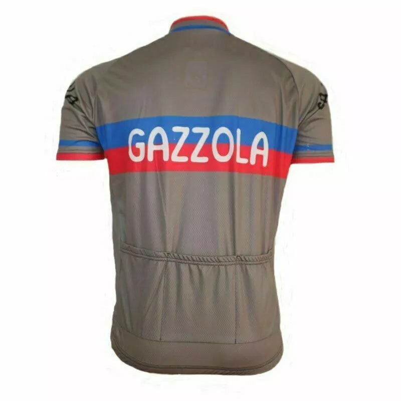 Maillot ciclista retro gris para hombre de Cinzano