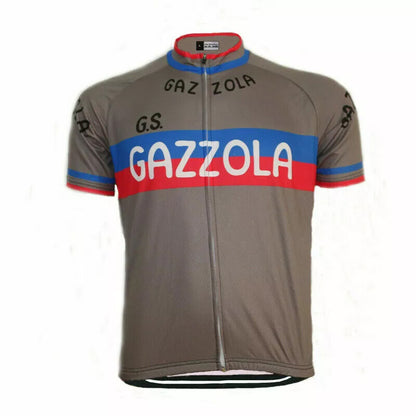 Maillot ciclista retro gris para hombre de Cinzano