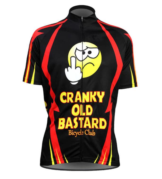 Maillot de cyclisme noir Cranky Old Bastard