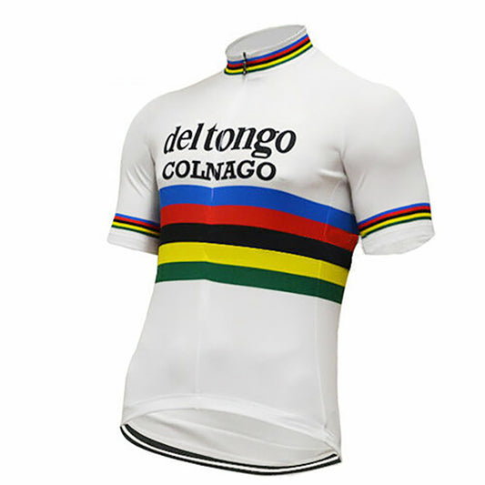 Maillot de cyclisme rétro blanc Del Tongo