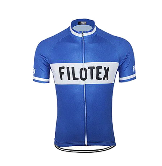 Maillot ciclista retro azul del equipo Filotex